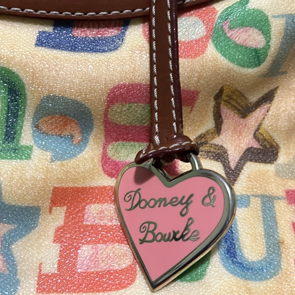 Dooney & Bourke Coated Rainbow Doodle Graffiti Y2K, Boho Handbag Purse Tote 👜 - Picture 7 of 16
